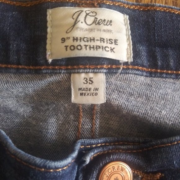 J. Crew High Rise ToothPick Jeans Women's 35x27 - Picture 7 of 7